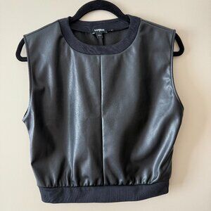 Faux Leather Top